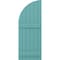 Ekena Millwork Americraft 6-Board (2 Batten) Wood Joined Board-n-Batten Shutters w/ Arch Top, ARW101BQ621X77PTH, PR ARW101BQ621X77PTH - alternate 2